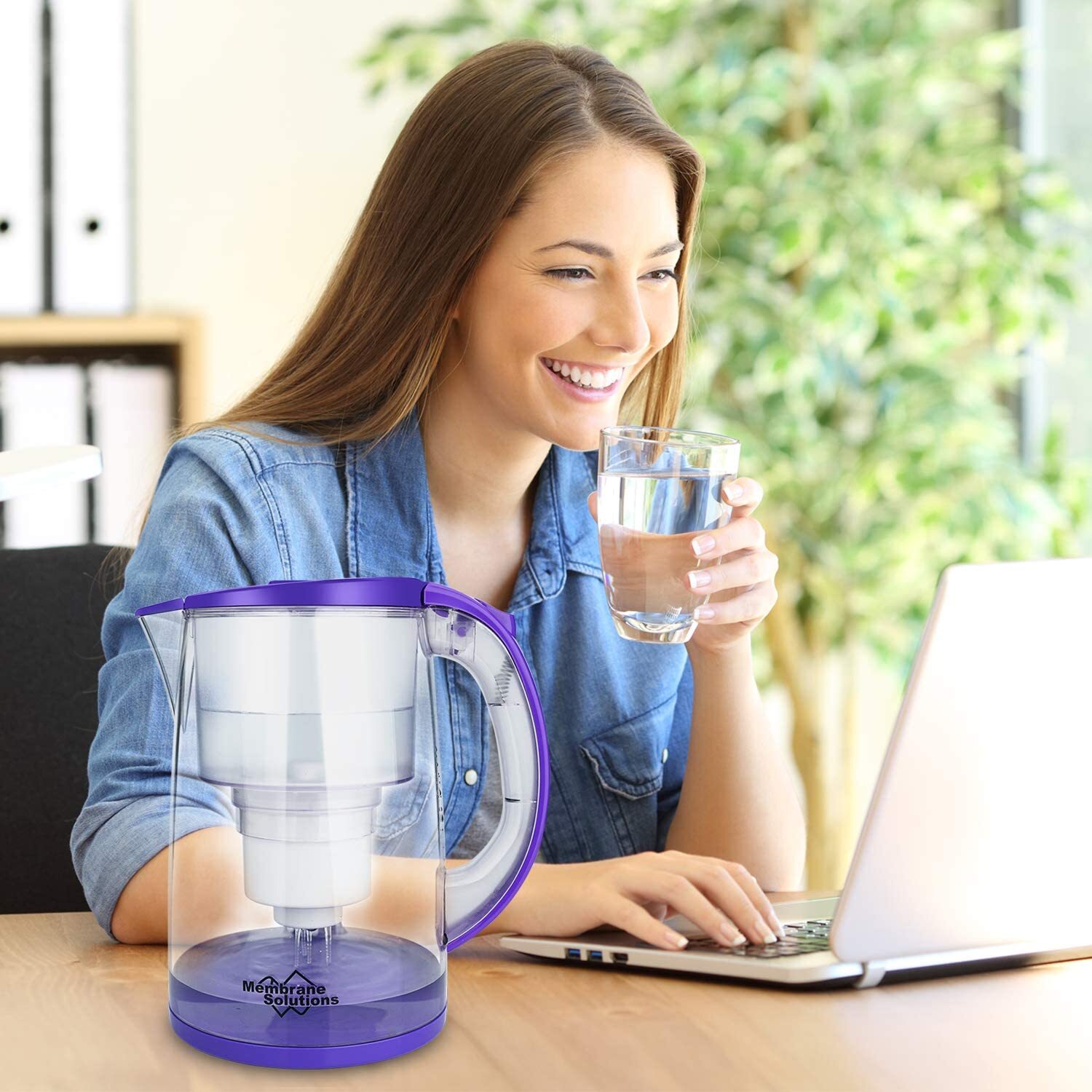 Water Filter Pitcher Purifier Jug 150Gallons100%BPA-free for Refrigerator DP05U