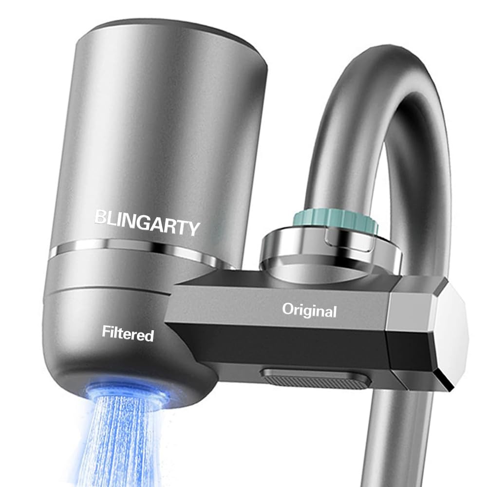 Faucet Mount Water Filter, Sink Faucet, Filter 99% Filtration Removes Impurities