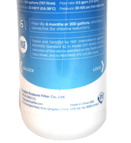 Waterdrop WD-F46 Refrigerator Water Filter for LG LT1000P, LT1000PC, ADQ747935