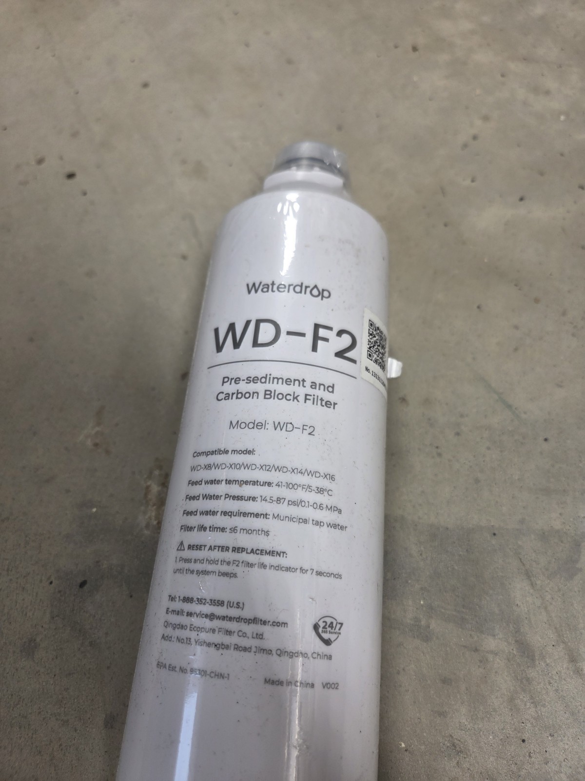 Waterdrop WD-F2 Filter, Replacement for All WD-X-series Reverse Osmosis System