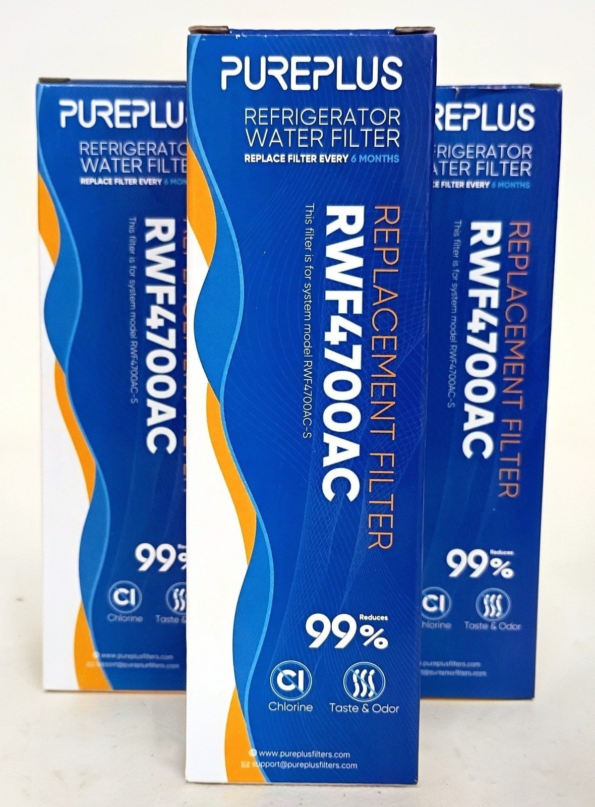 New Pureplus Replacement Refrigerator Water Filter RWF4700AC – 3 Pack