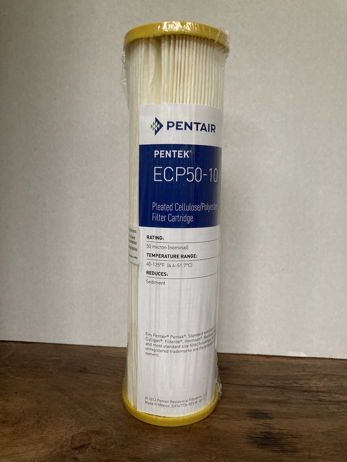 Pentek ECP50-10 50 Micron Pleated Cellulose Polyester Filter Cartridge Pentair