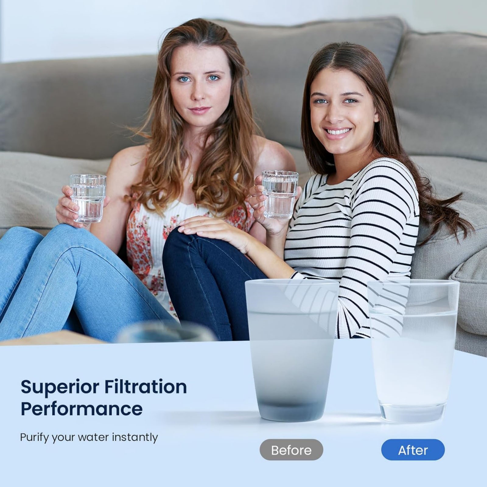 For GE RPWFE Water Filter Replacement For Refrigerator No Chip Easy Installation