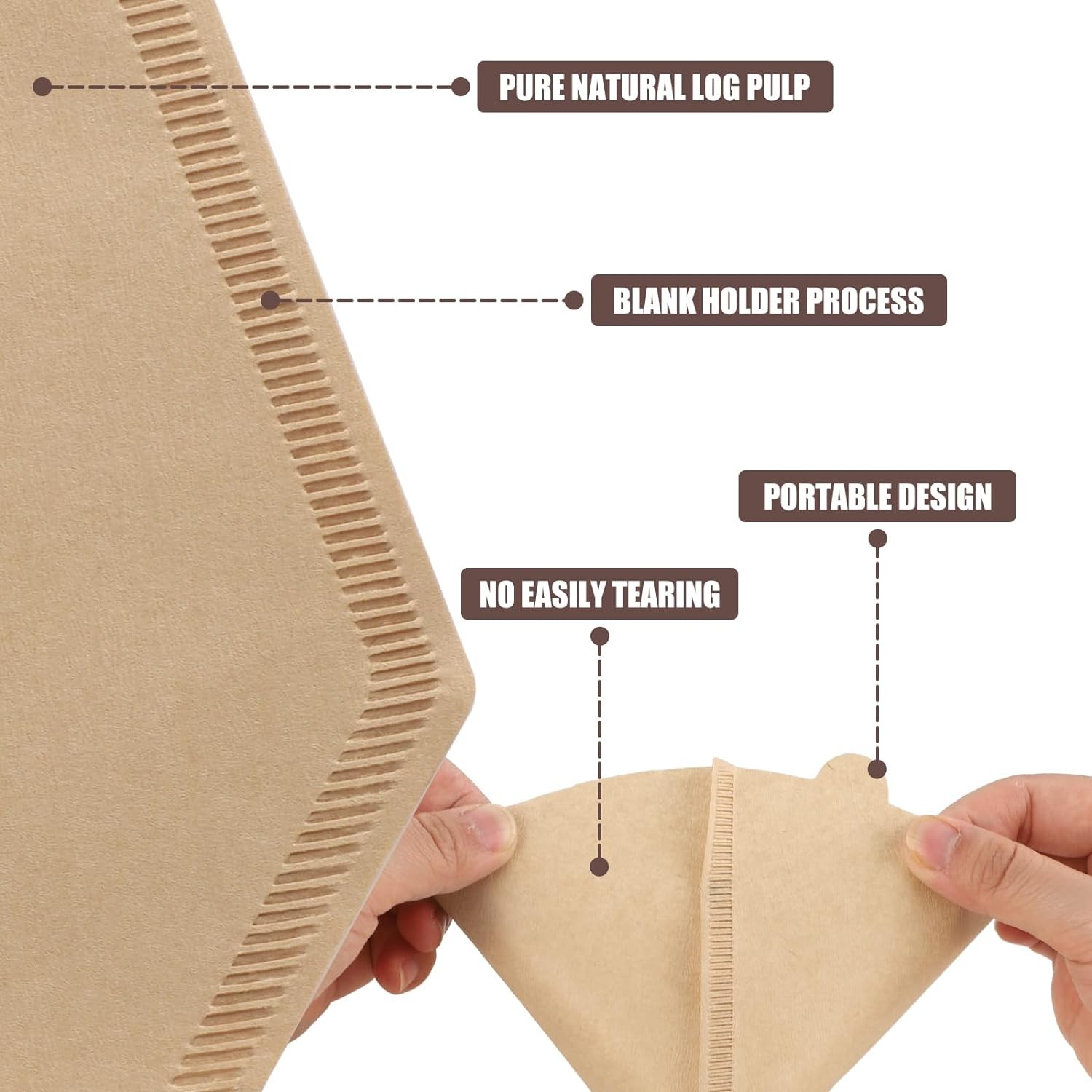 200 Count Coffee Filter #2, 2 Filters Cone Unbleached Disposable…