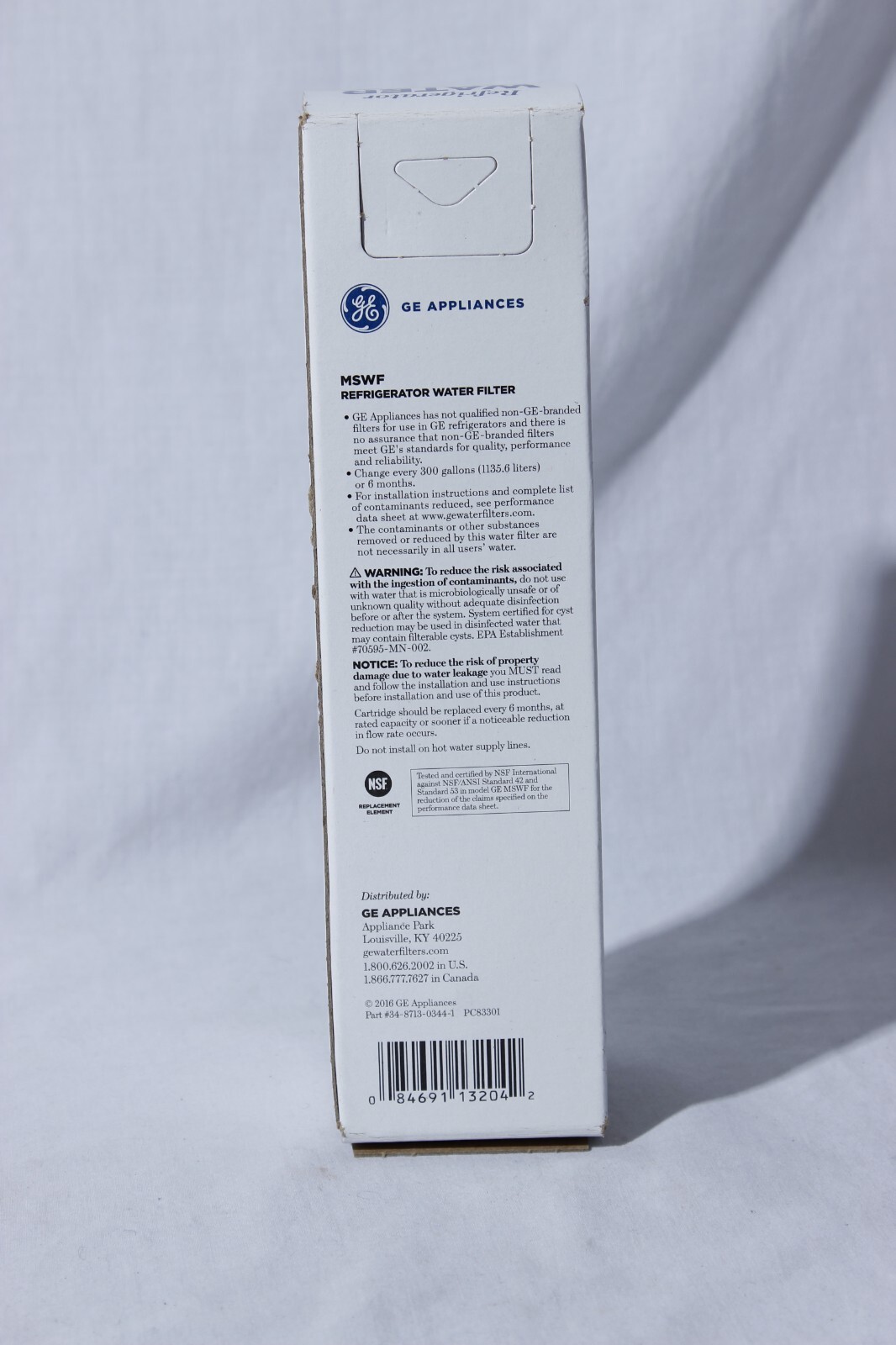 BRAND NEW GE APPLIANCES MSWF REFRIGERATOR WATER REPLACEMENT FILTER SEALED