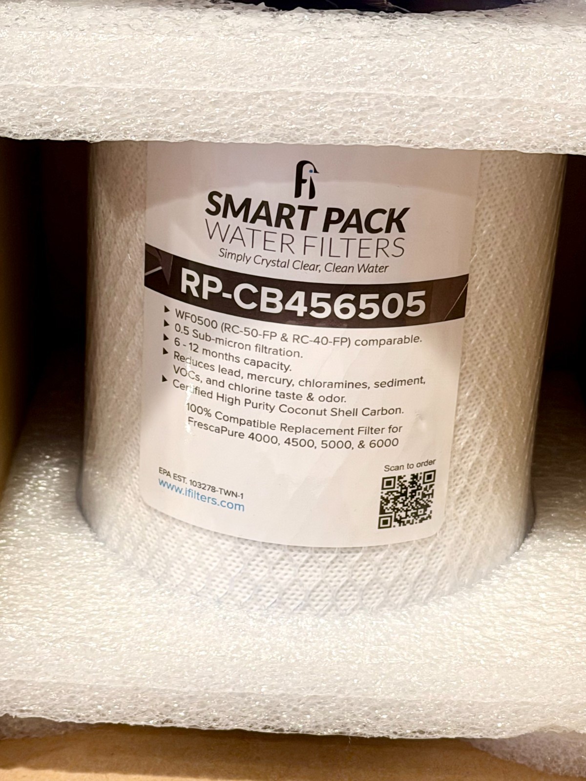 Smart Pack Royal Prestige Replacement Filter – 0.5 Micron Coconut Shell Carbon B