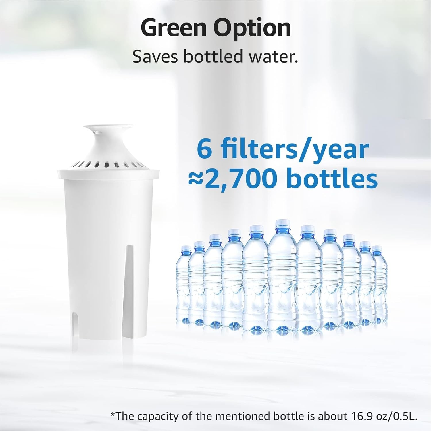 2 Count Water Filter Replacement, Brita Compatible, Lead-Free, Activated Carbon
