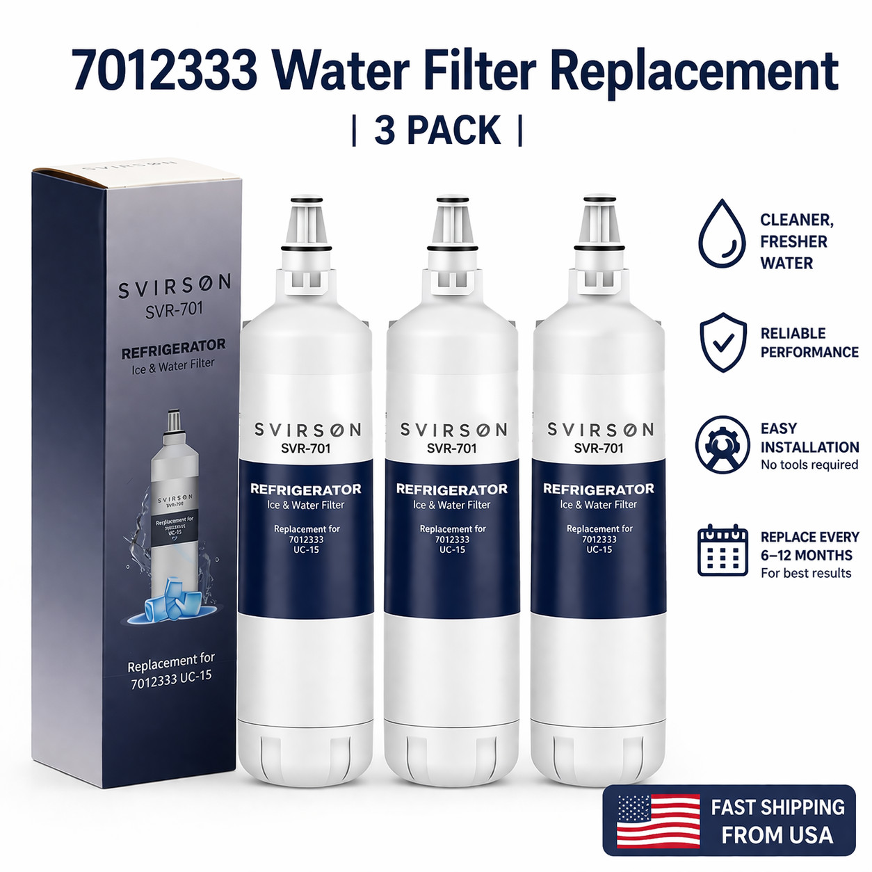 Sub-Zero 4204490 Water Filter and Air Cartridge-7042798 Combo Pack