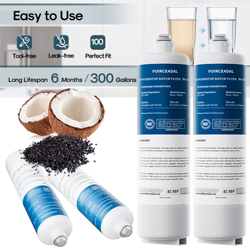2PACK For Bosch Ultra Clarity Pro BORPLFTR50 BORPLFTR55 Water Filter Replacement