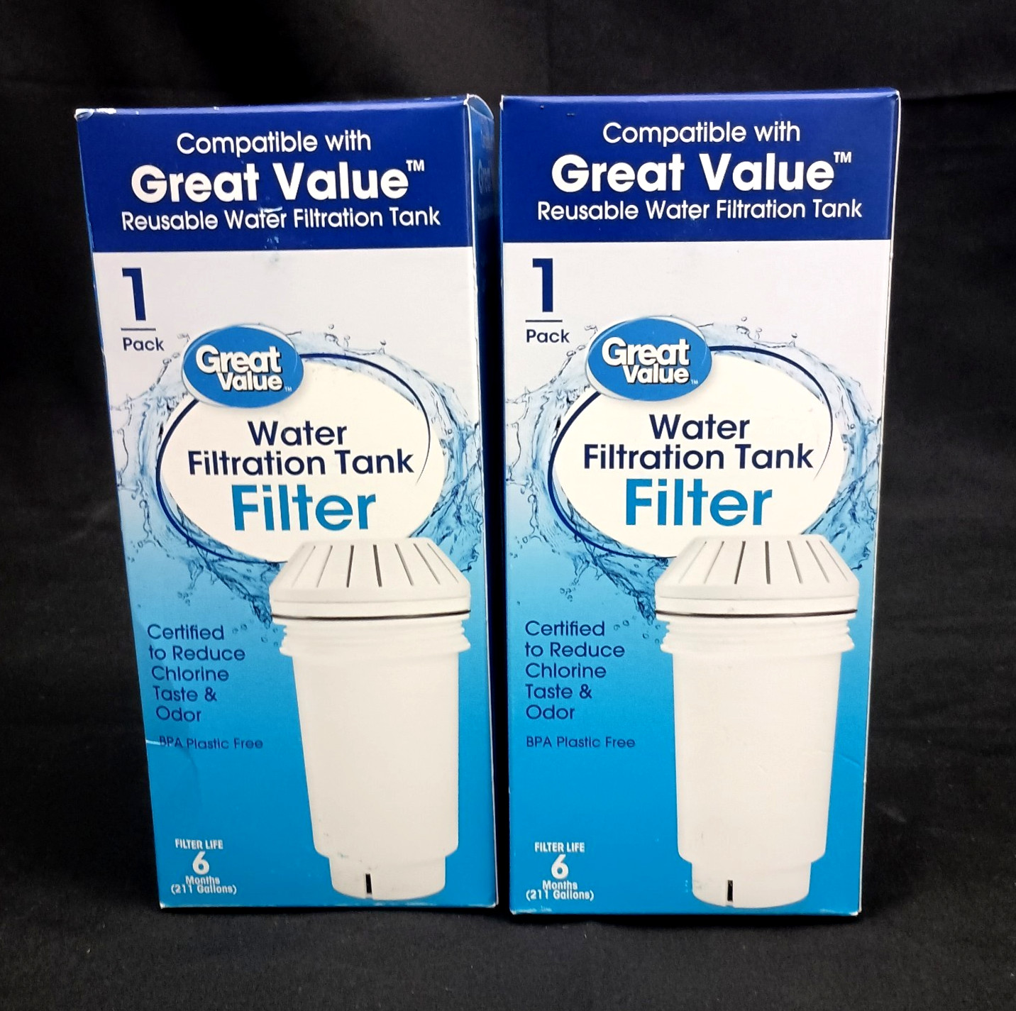 2 -PACK Great Value Water Filtration Tank Replacement Filter for GVWF