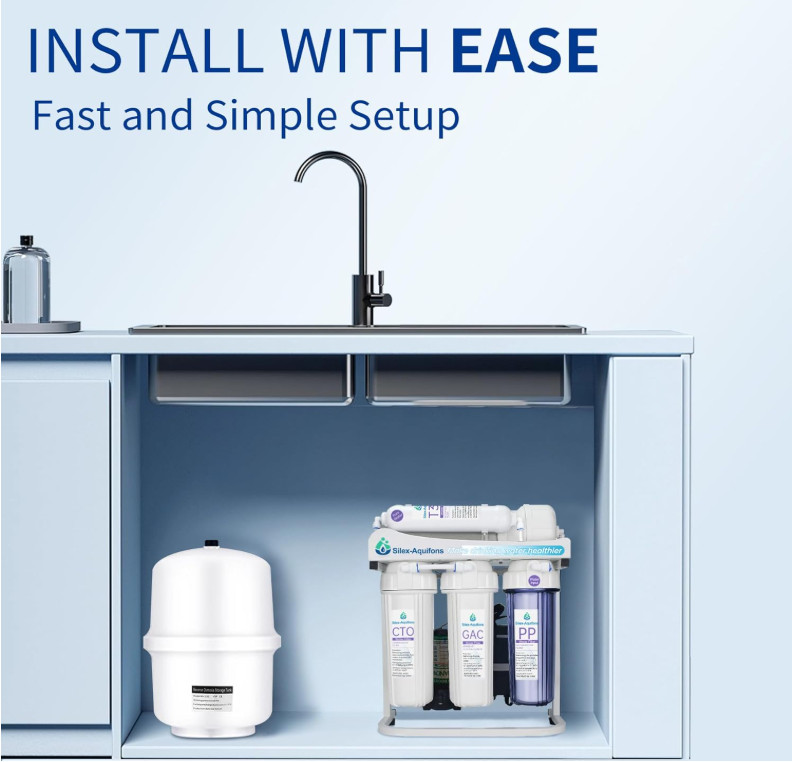 Under-Snik Water Filter 5-Stage Reverse Osmosis Drinking Water Filter System wit