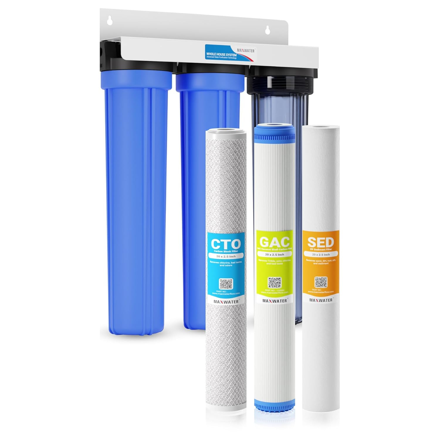 3-Stage Whole House Water Filtration System – Sediment, Odor & Taste Removal