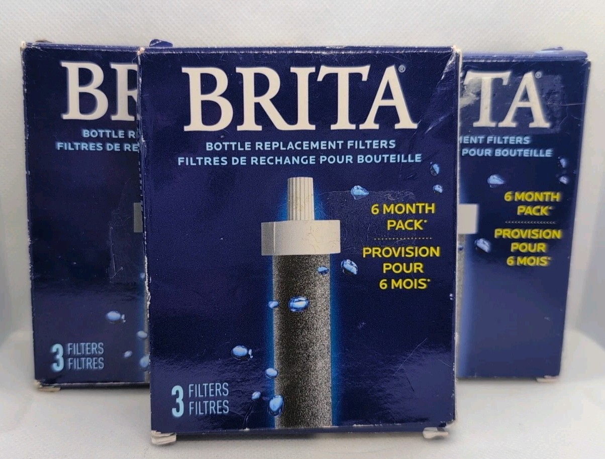 (3) Brita Water Bottle Replacement Filters 3 In Each, 9 Total