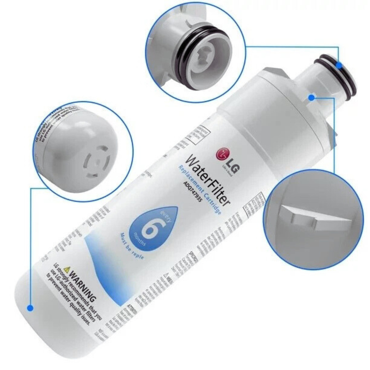 3 Pack For LT1000P ADQ747935 Refresh Refrigerator Ice Water Filter