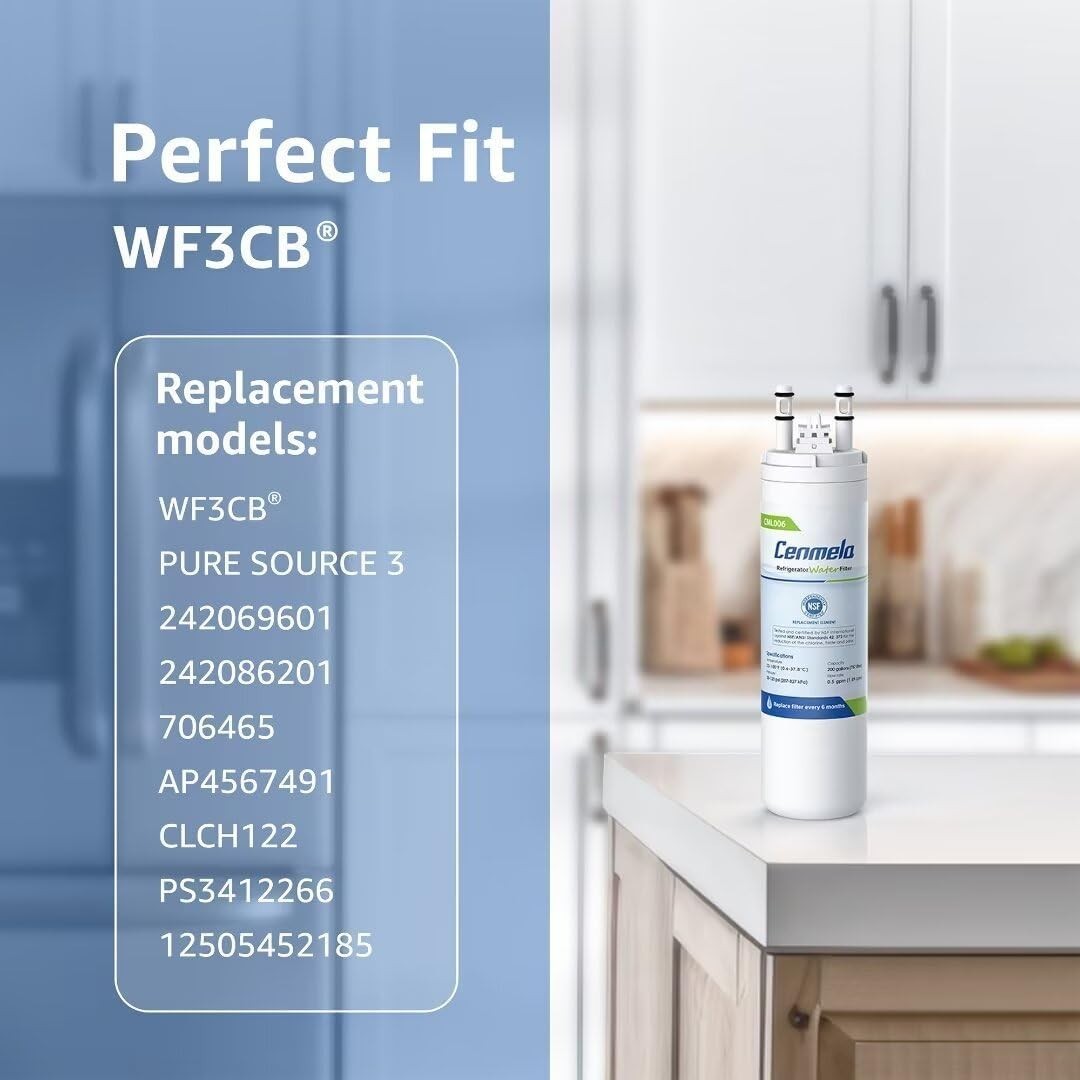 Innovative WF3CB Water Filter – 3 Pack of NSF Certified Carbon Fiber Quality