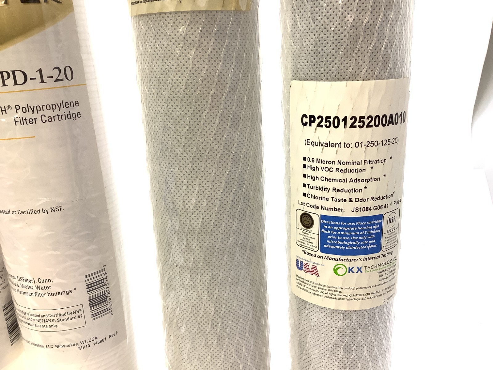 Lot of 5 Pentek PD-5-20 PD-1-20 Matrikx CTO Plus 01-250-125-20 Water Filters