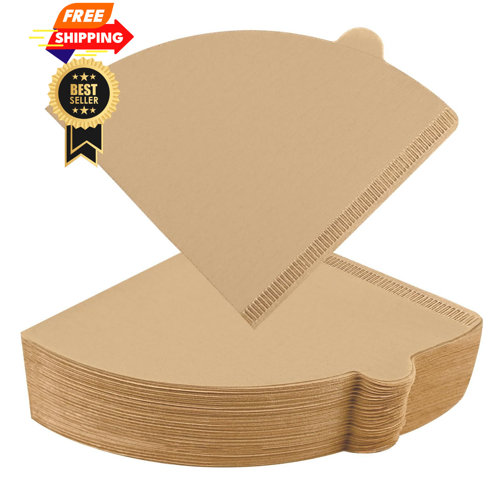 200 Count Coffee Filters 2, Cone Size 02, V02 200 Count, Brown