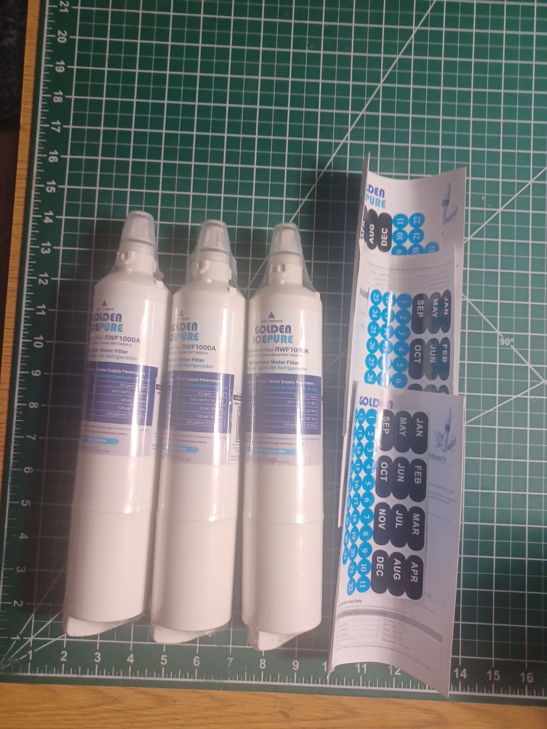 3 pack RWF1000A Refrigerator Water Filter Fit for LG LT600P, 469990, RFC1000A