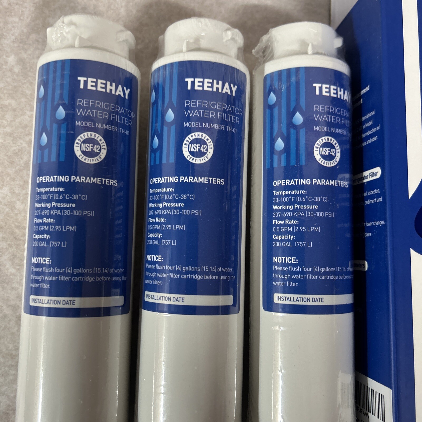 Teehay Replacement Water Filter TH-01 3PK Replacement For EPTWFU01