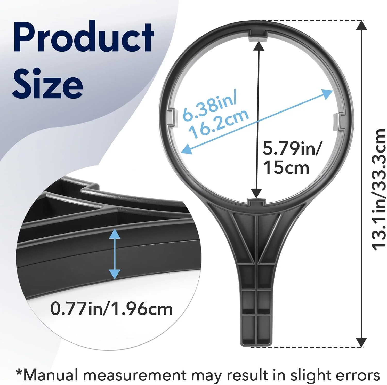 Heavy Duty Water Filter Wrench (6.38″ Max Inner Diameter), Durable Water Filter