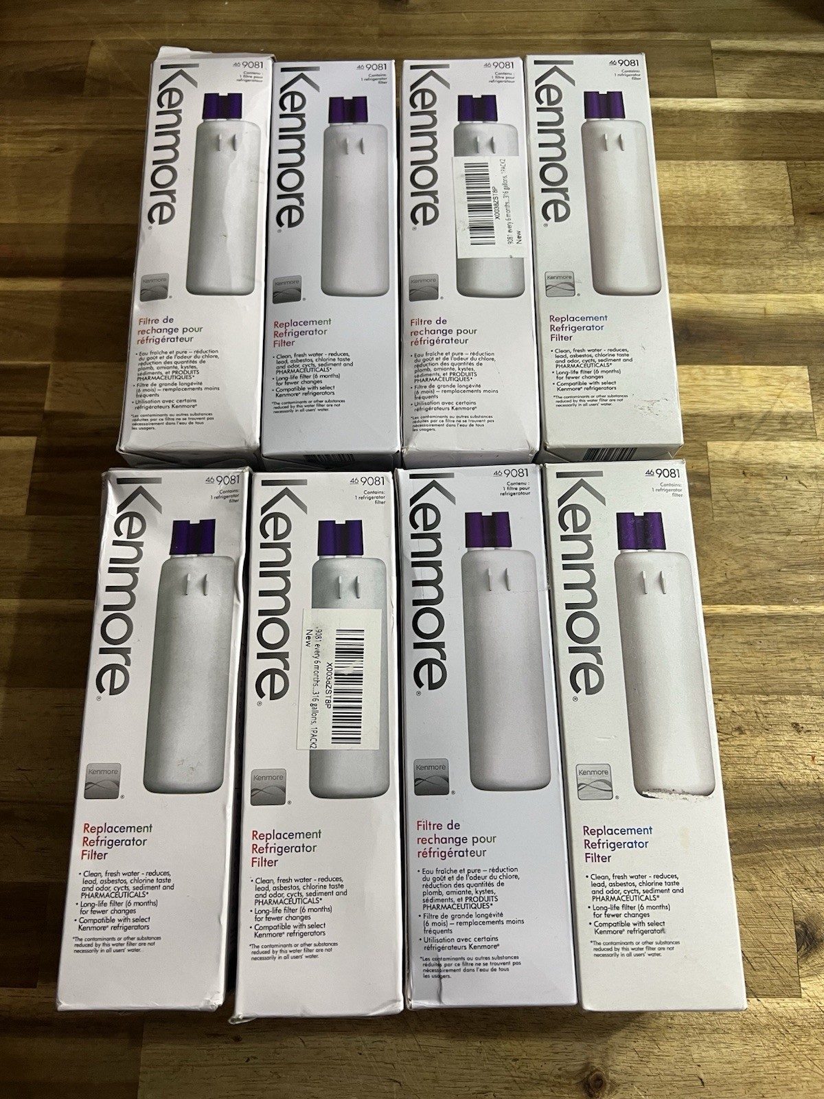Lot of 8 Kenmore 9081 Replacement Refrigerator Water Filter 46-9081(2 unsealed)