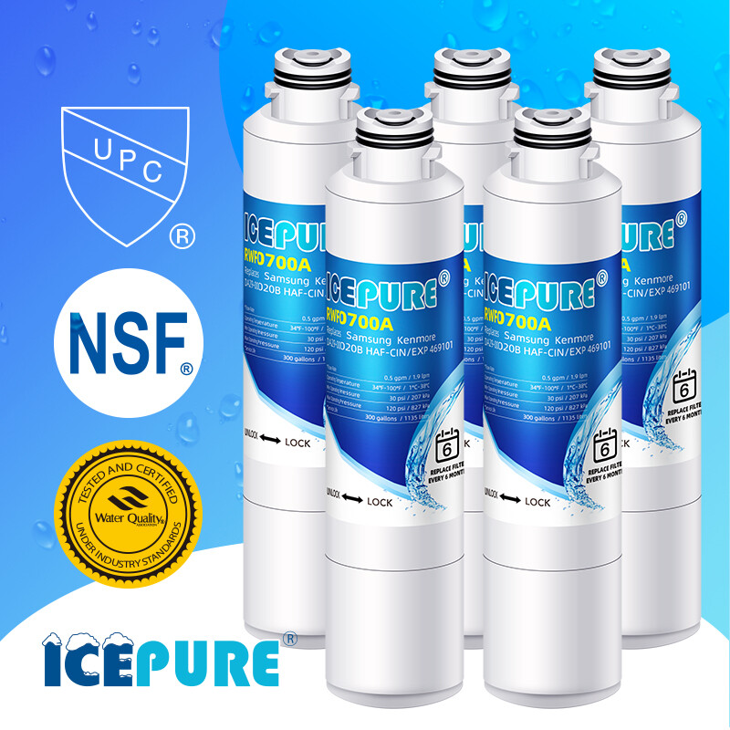 Fit For Samsung RS265TDWP RS25J500DSR/AA RS25J500DWW/AA Water Filter 5 Pack