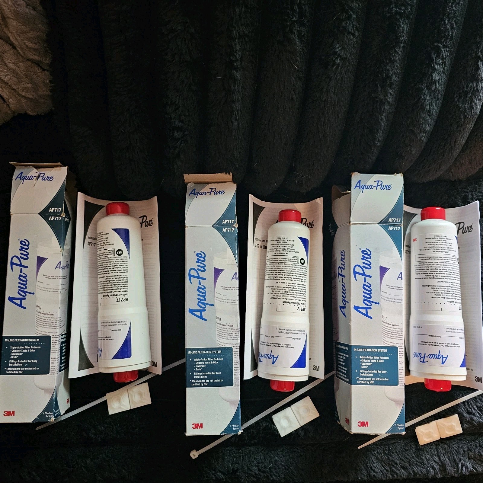 3 PACK 3M Aqua-Pure AP717 5 Micron Inline Carbon Water Filter **NO FITTINGS**