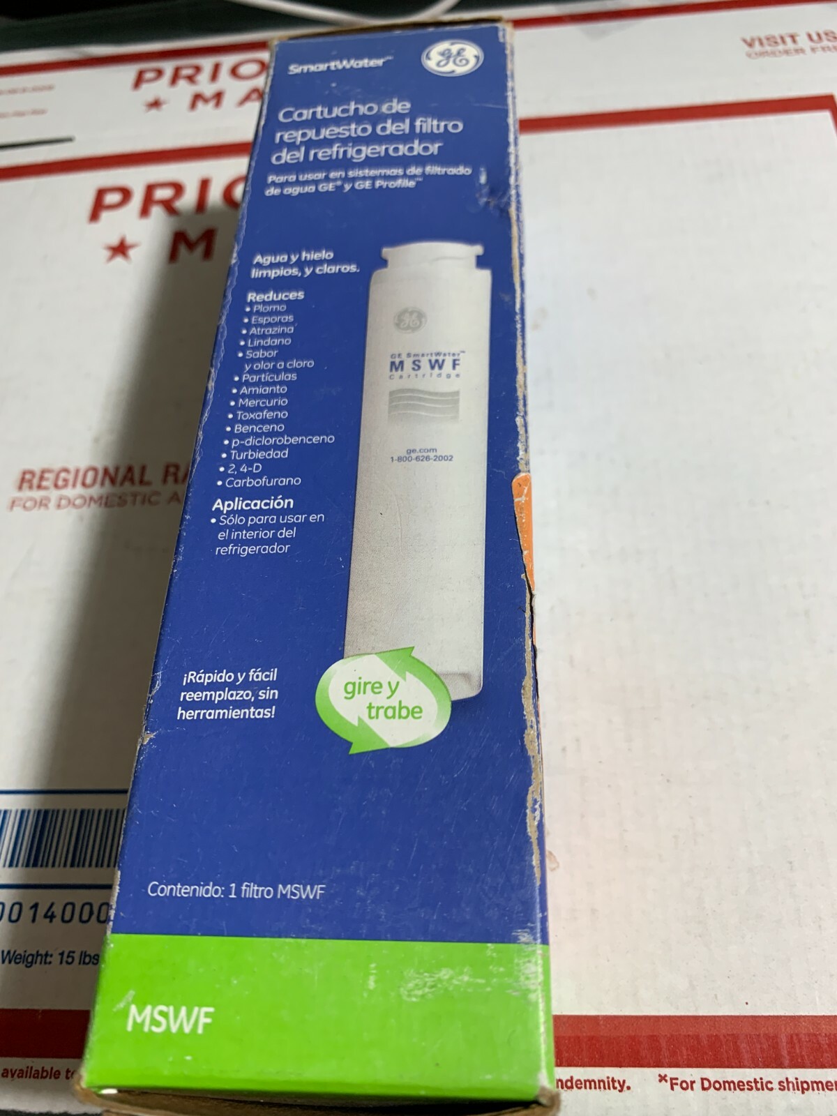 GE MSWF Smartwater Refrigerator Water Filter Replacement Cartridge US