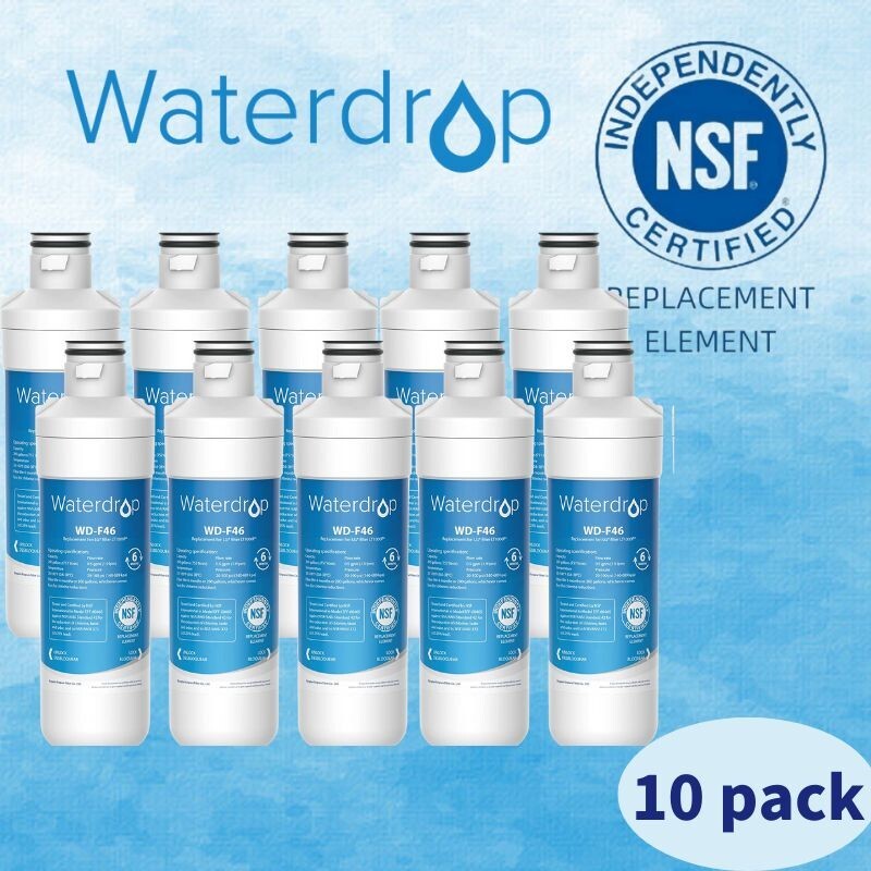 Waterdrop Refrigerator Water Filter, Replacement for LG® LT1000P®, Pack of 10