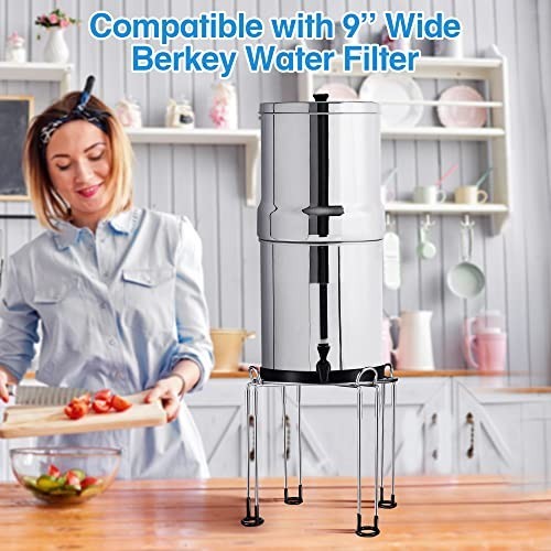 Dreyoo Water Filter Stand 8×9 In Stainless Steel Fits Berkey Alexapure 5 Gal