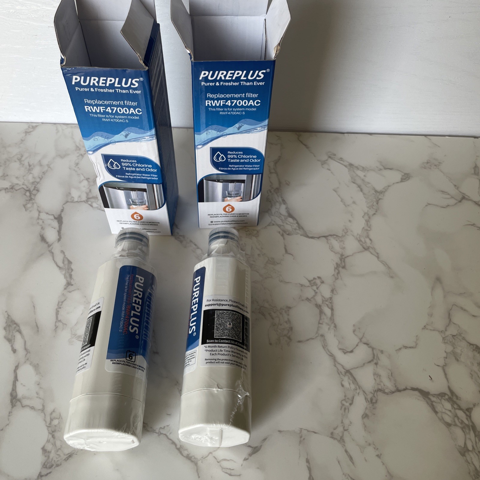 2 NEW Water Filters Refrigerator Pureplus RWF4700AC for model RWF4700AC-S