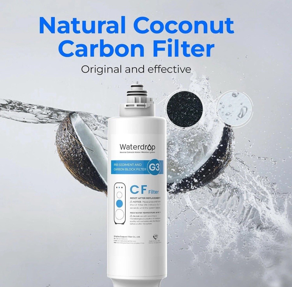 NEW Waterdrop WD-G3-CF Filter, Replacement for WD-G3-W, WD-G3P600 & WD-G3P800-W