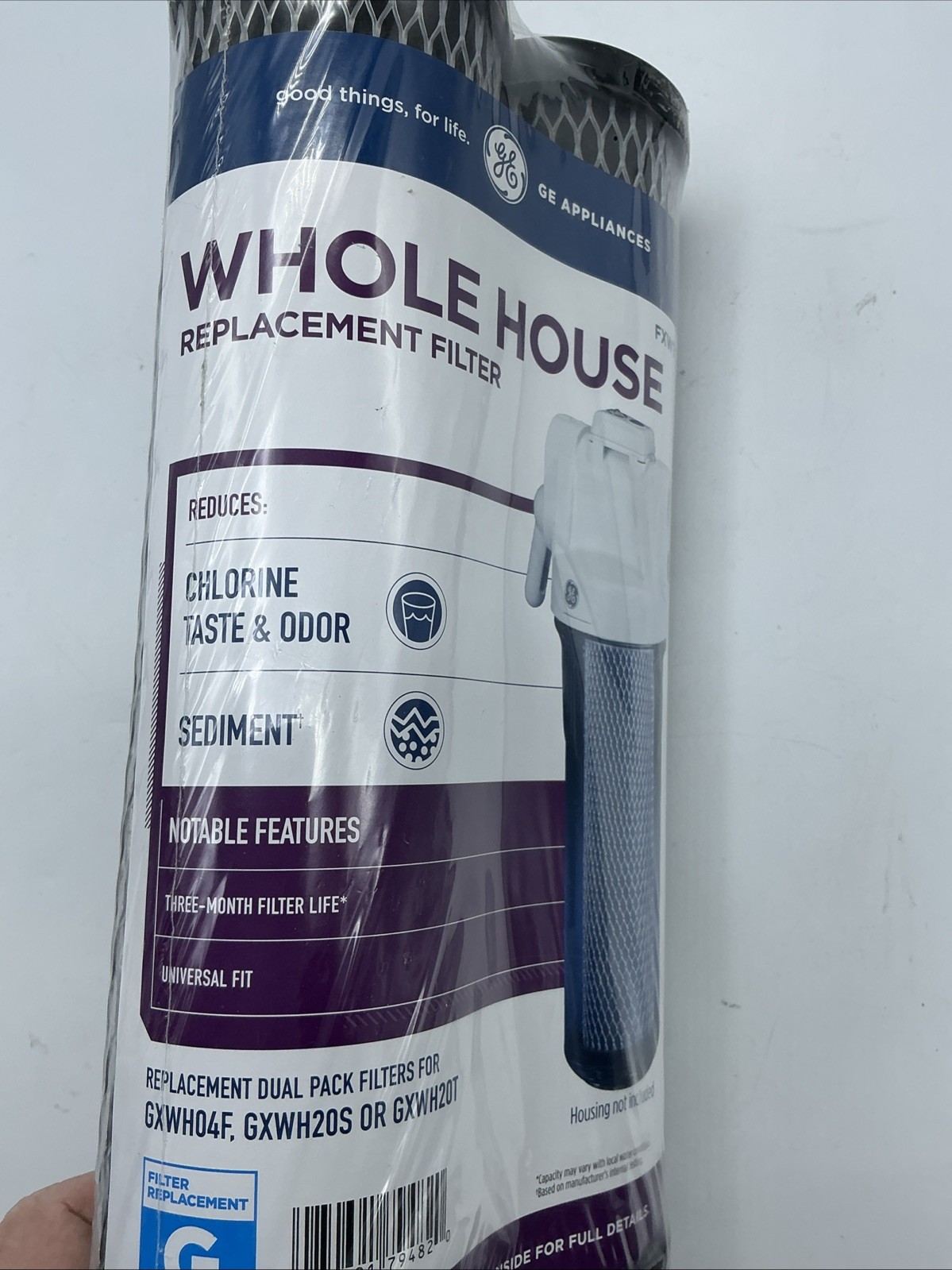 GE SmartWater FXWTC 5 Micron Standard 10 x 2.5 Inch Sediment Filter 2 Pack