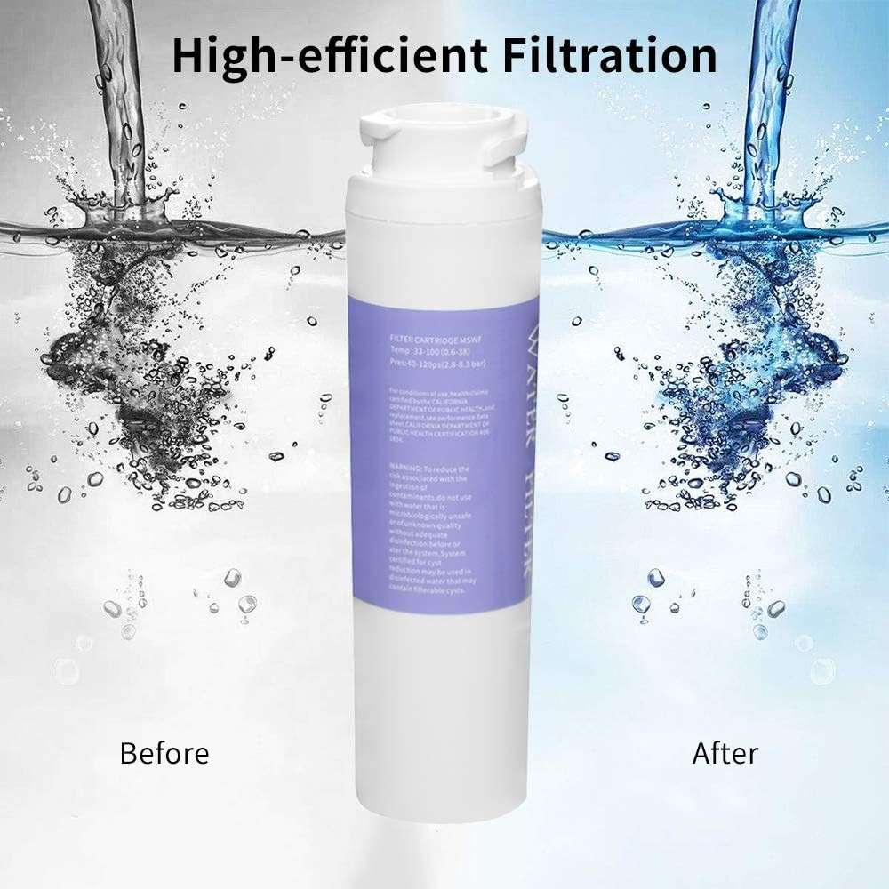 2 Pack PONNIC MSWF Refrigerator Water Filter for GE MSWF Replacement Cartridge