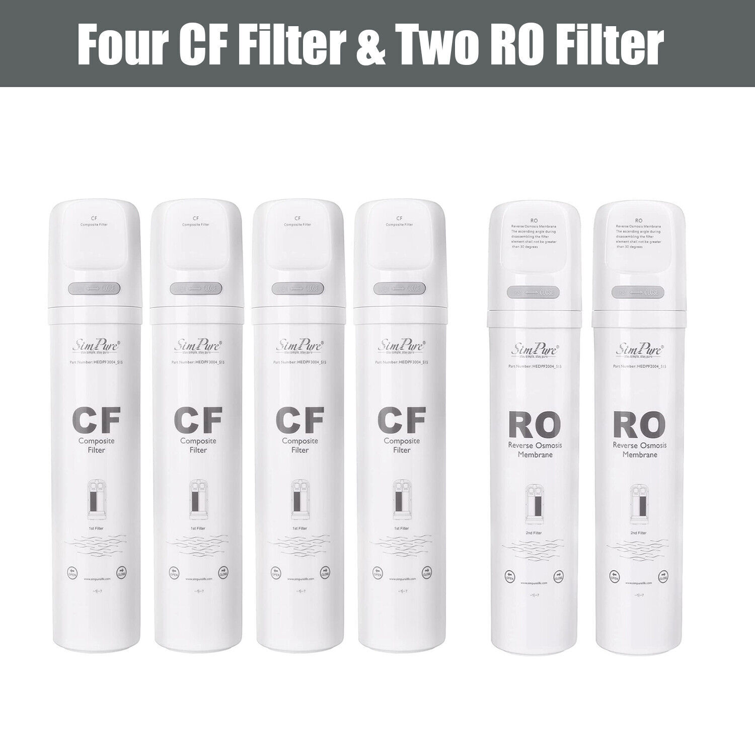 SimPure CF RO Water Filter Replace Cartridge For WP1 UV Reverse Osmosis System