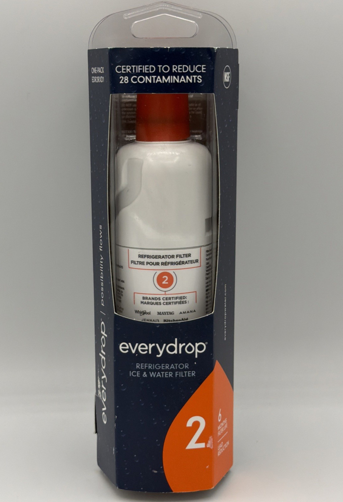 EveryDrop #2 Ice & Water Refrigerator Filter ΕDR2RXD1 New In Box