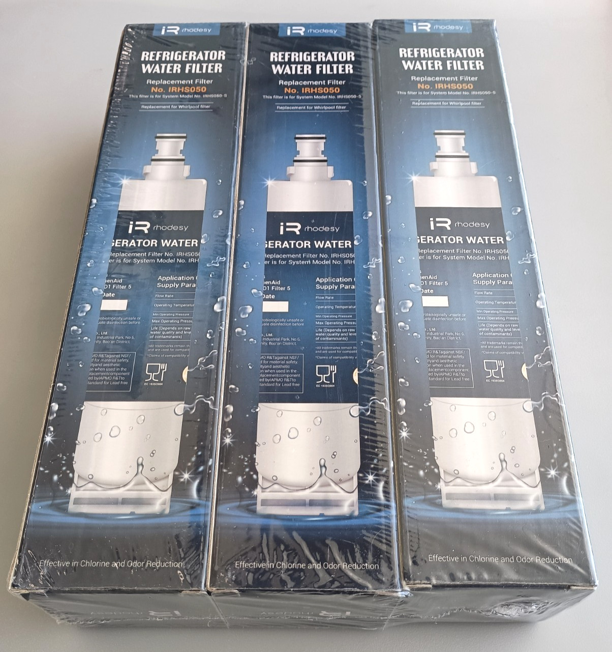 iR Rhodesy Refrigerator Water Filter No. IRHS050 – 3 Pack – For Whirlpool