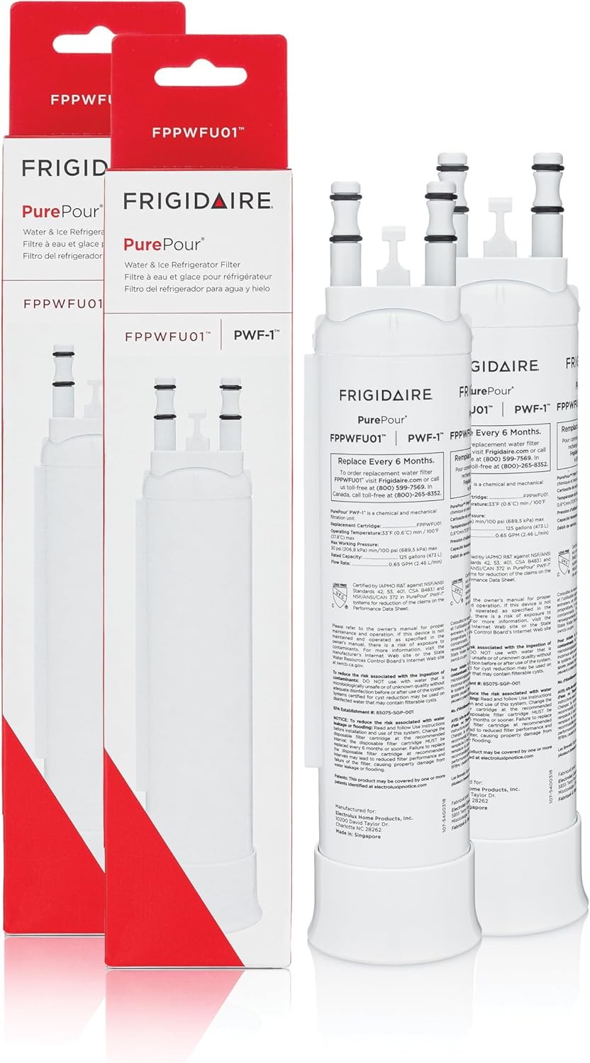 2x New Frigidaire FPPWFU01 PWF-1 Refrige PurePour Water &Ice Refrigerater Filter