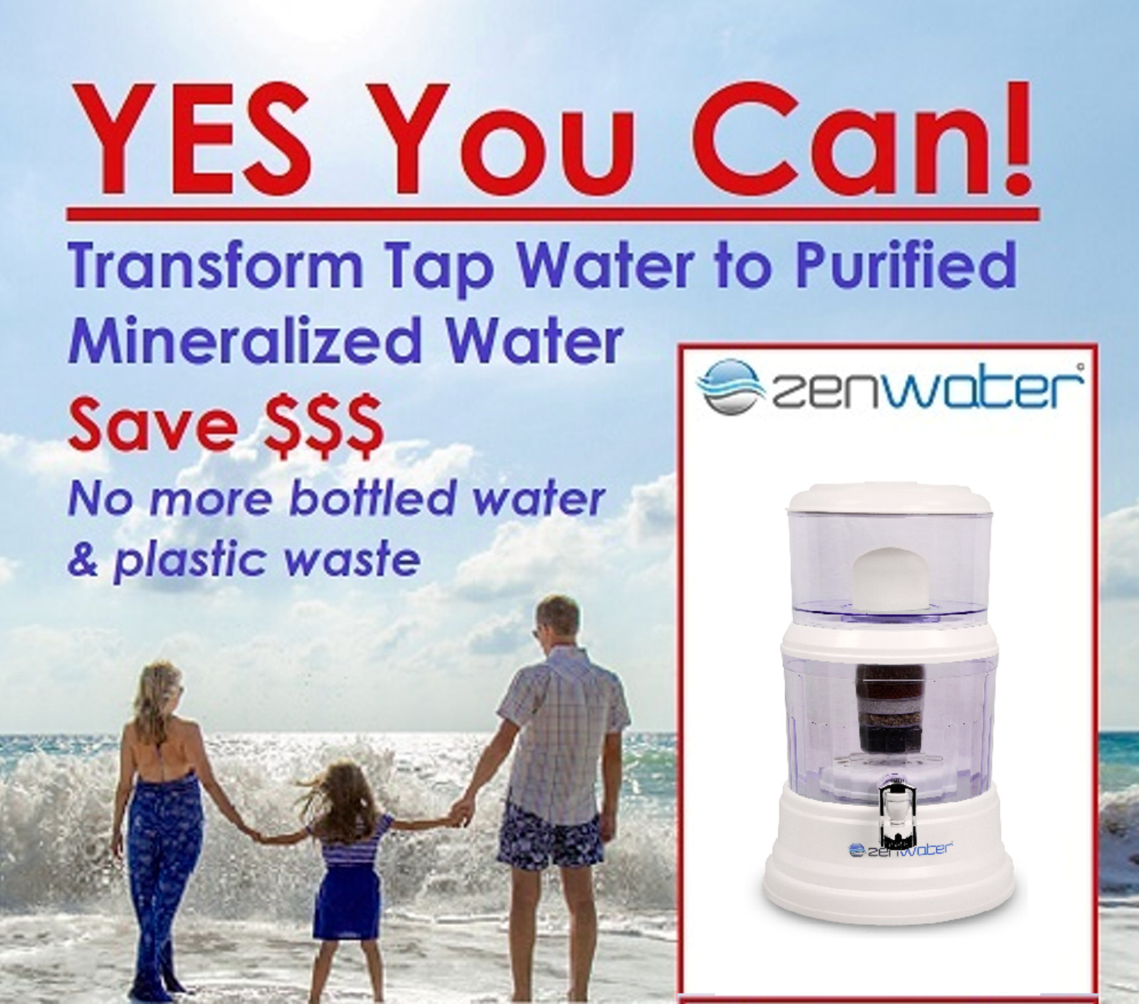 GENUINE ZEN WATER SYSTEMS – 4 GALLON COUNTERTOP WATER FILTER PURIFIER