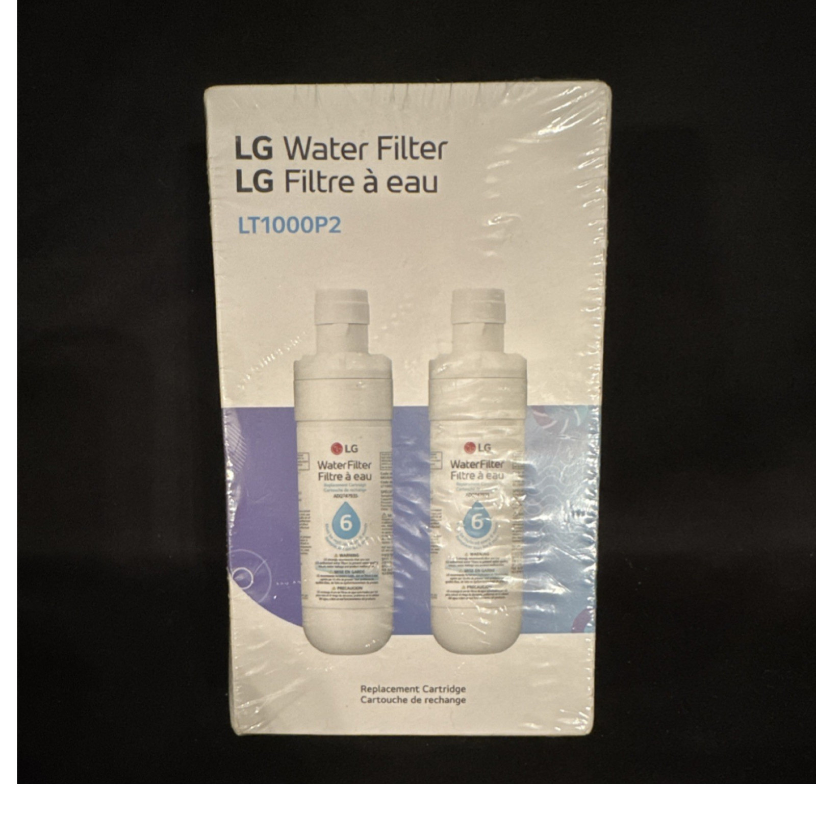 LG LT1000P2 Water Filter 2-Pack Carbon, 200 gal, Chlorine Taste & Odor sealed