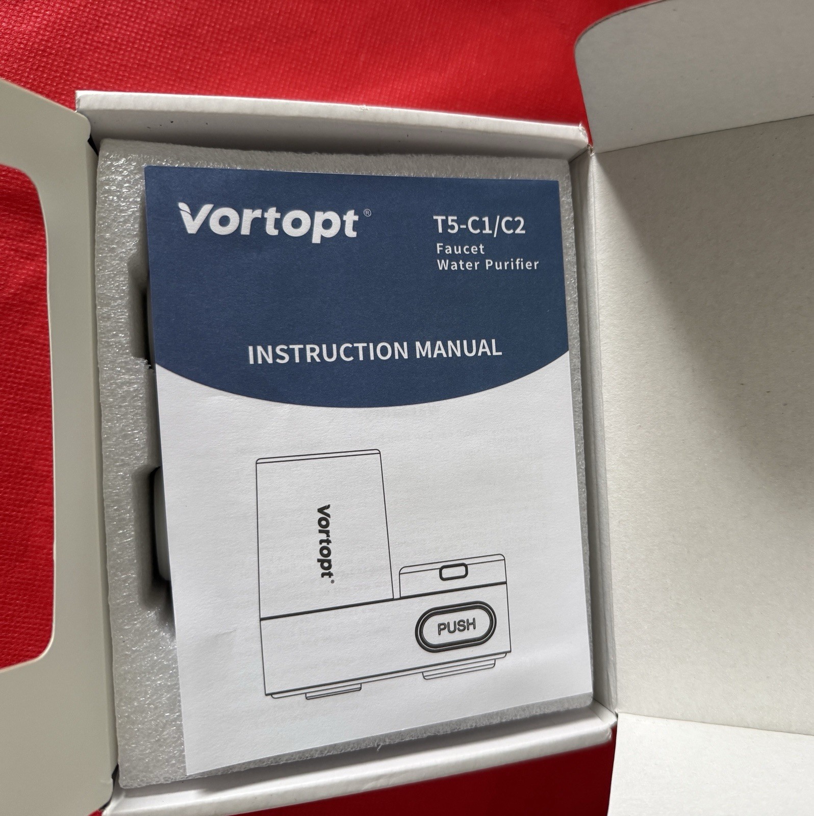 Vortopt Faucet Water Purifier T5(White) Activeted Carbon Rod,360 G Capacity