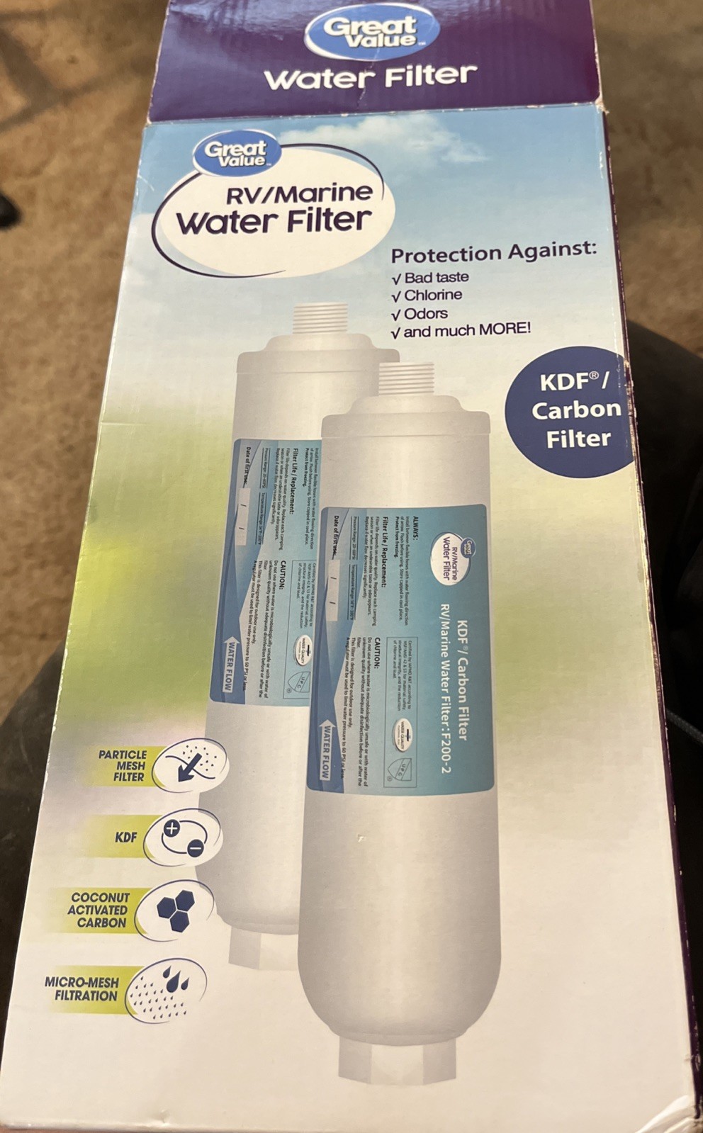 GREAT VALUE RV MARINE WATER FILTER F200 **SEE DESCRIPTION **