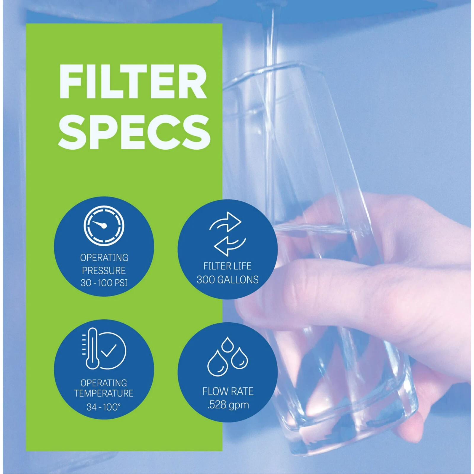 Great Value Refrigerator Replacement Water Filter for GE GSWF & Kenmore 46-9914