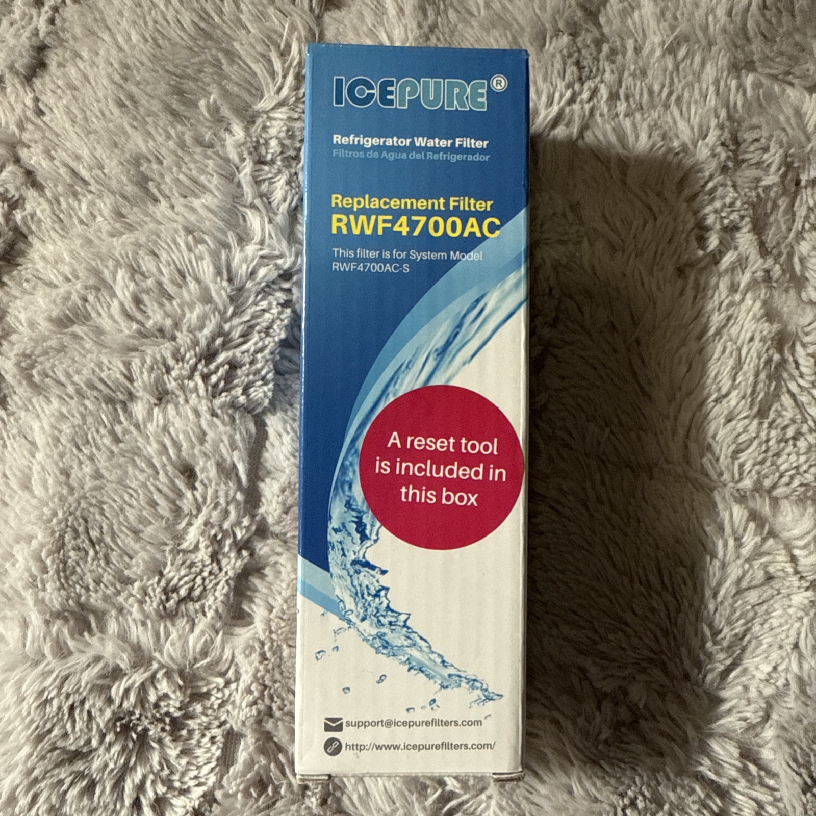 2 PACK sealed IcePure RWF4700AC Refrigerator Water Filters