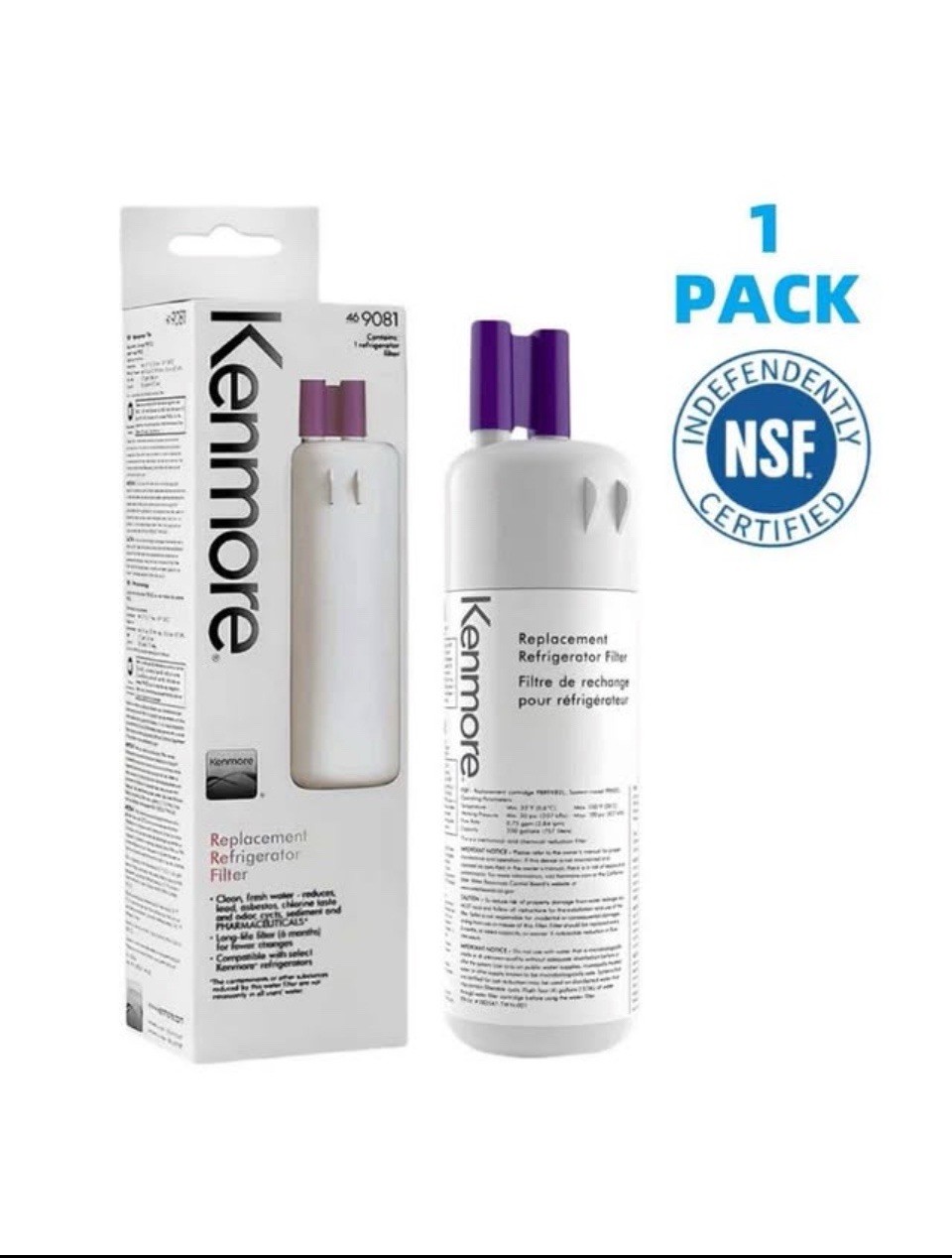 Kenmore 469081 Refrigerator Water Filter – White