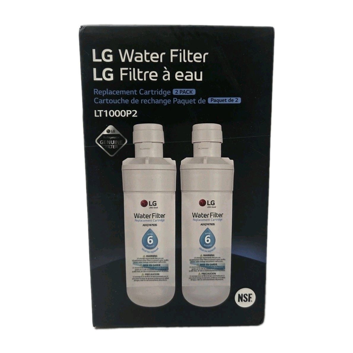 LG LT1000P2 6-Month / 200 Gallon Refrigerator Replacement Water Filter 2 Pack..