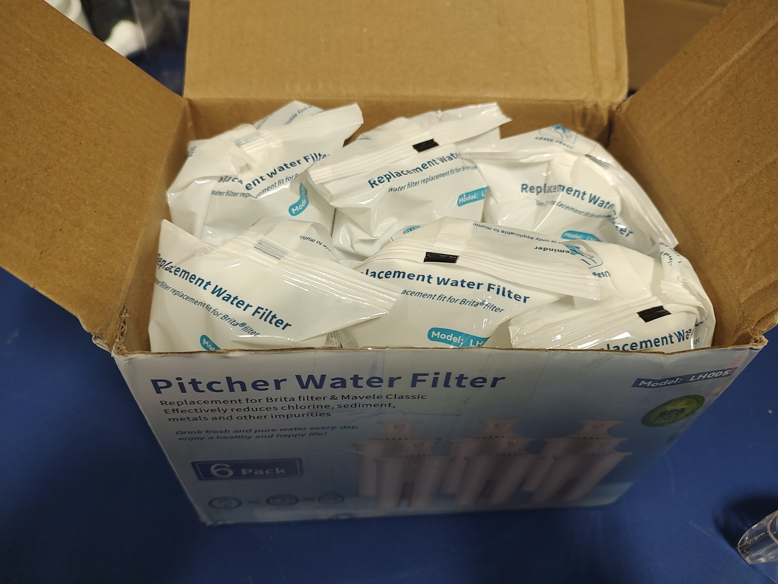 Replacement Water Filters – 6 Pack – Fits Brita Classic & Mabel Pitchers