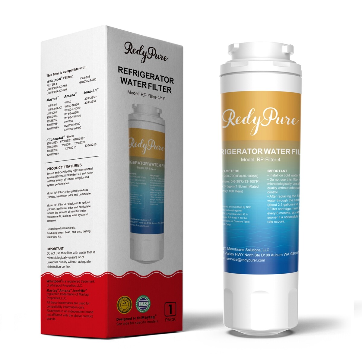 Refrigerator Water Filter Fit For Maytag 4396395 UKF8001 UKF8001AXX-200 UKF9001