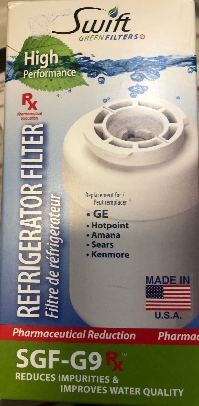 Swift Green Filters SGF-G9/RX Refrigerator Water Filter, 3-3/16″ Dia X 5″ L USA