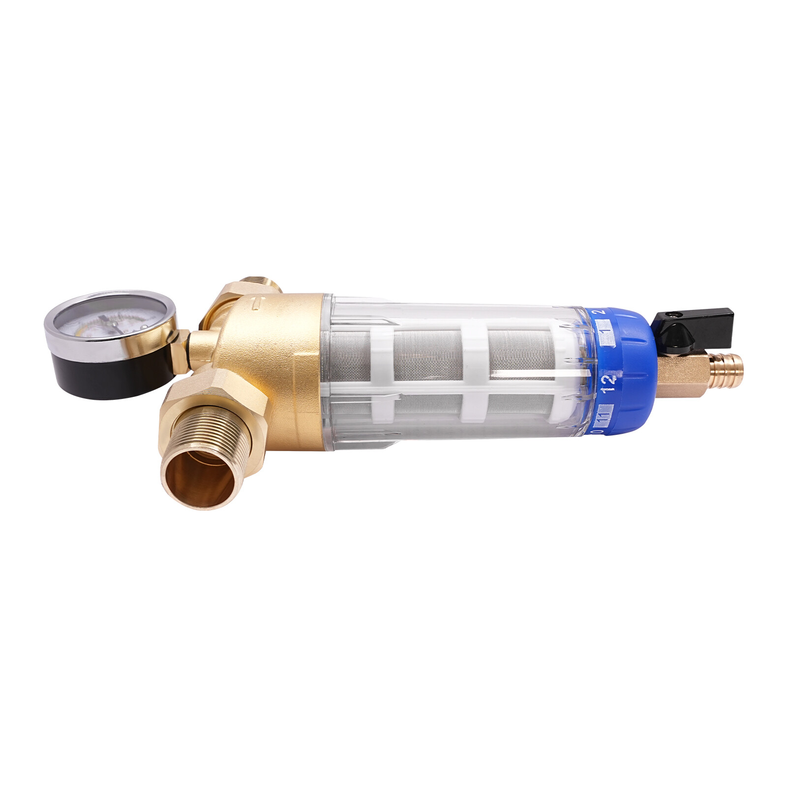 1-20bar Home Water Filter, Whole House Flushable Pre-Filtration System Reusable